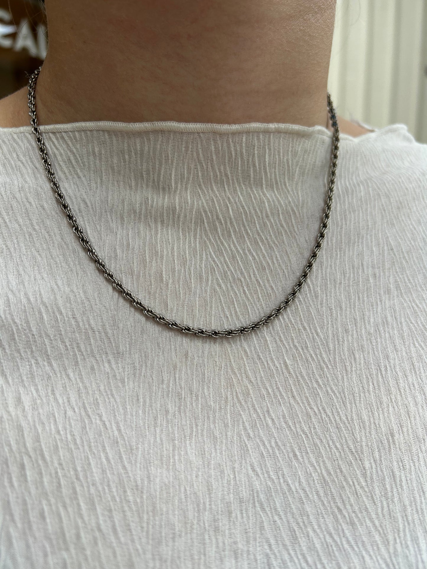 Silver Rope Necklace