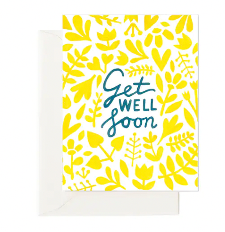 Get Well Bright Yellow Card