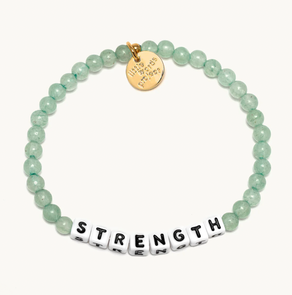 Strength Semi-Precious Gemstone Little Words Bracelet