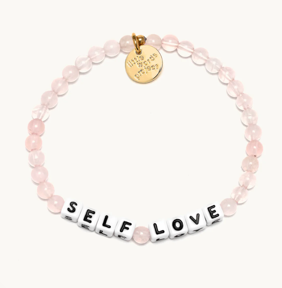 Self Love Semi-Precious Gemstone Little Word Bracelet
