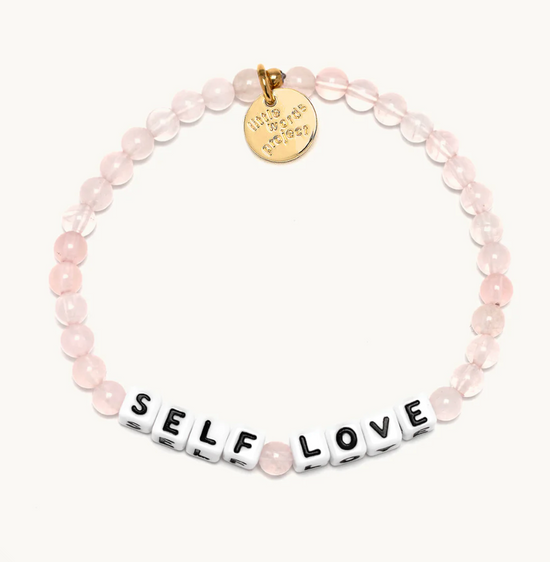 Self Love Semi-Precious Gemstone Little Word Bracelet