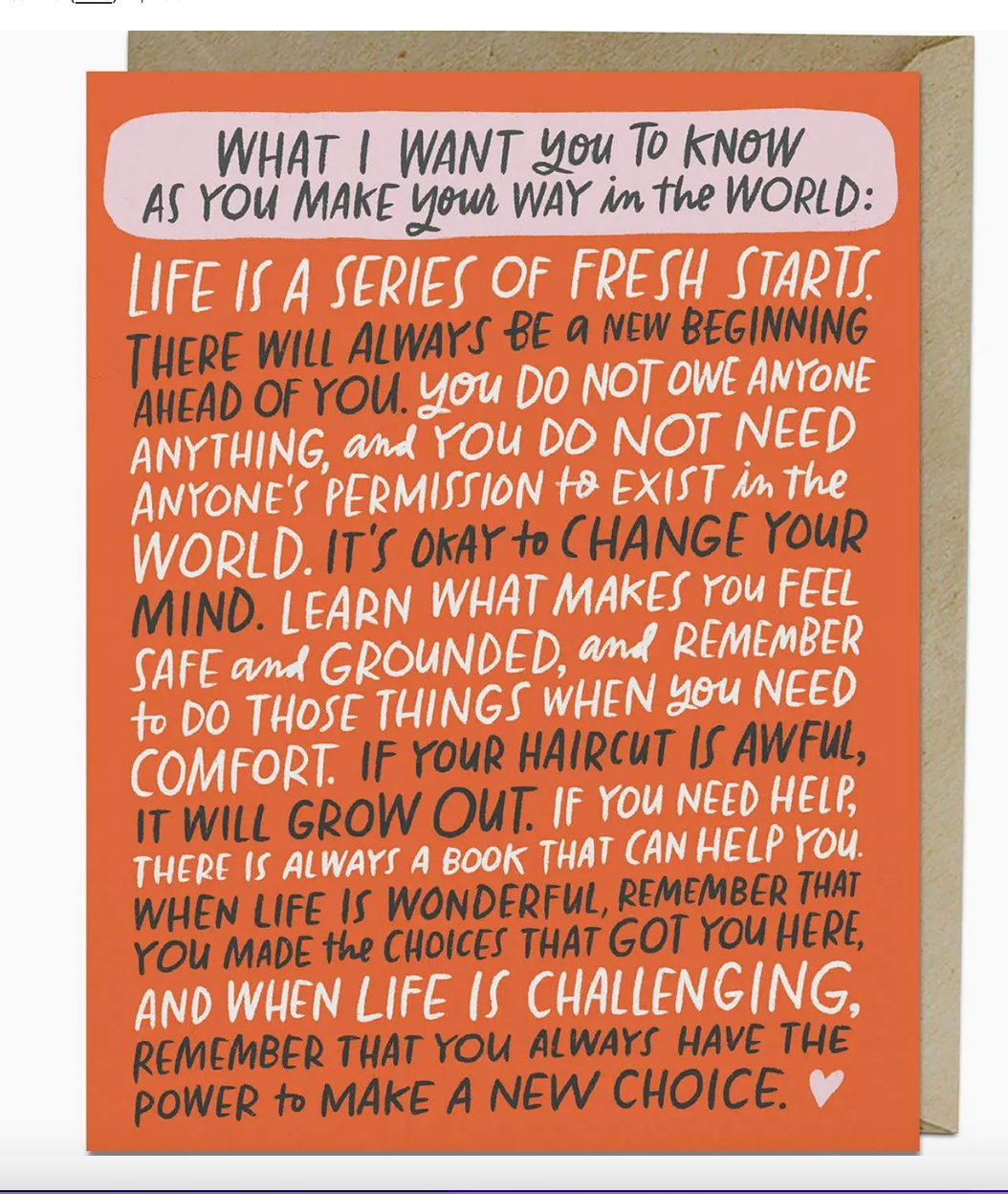 Make Your Way in the World Card