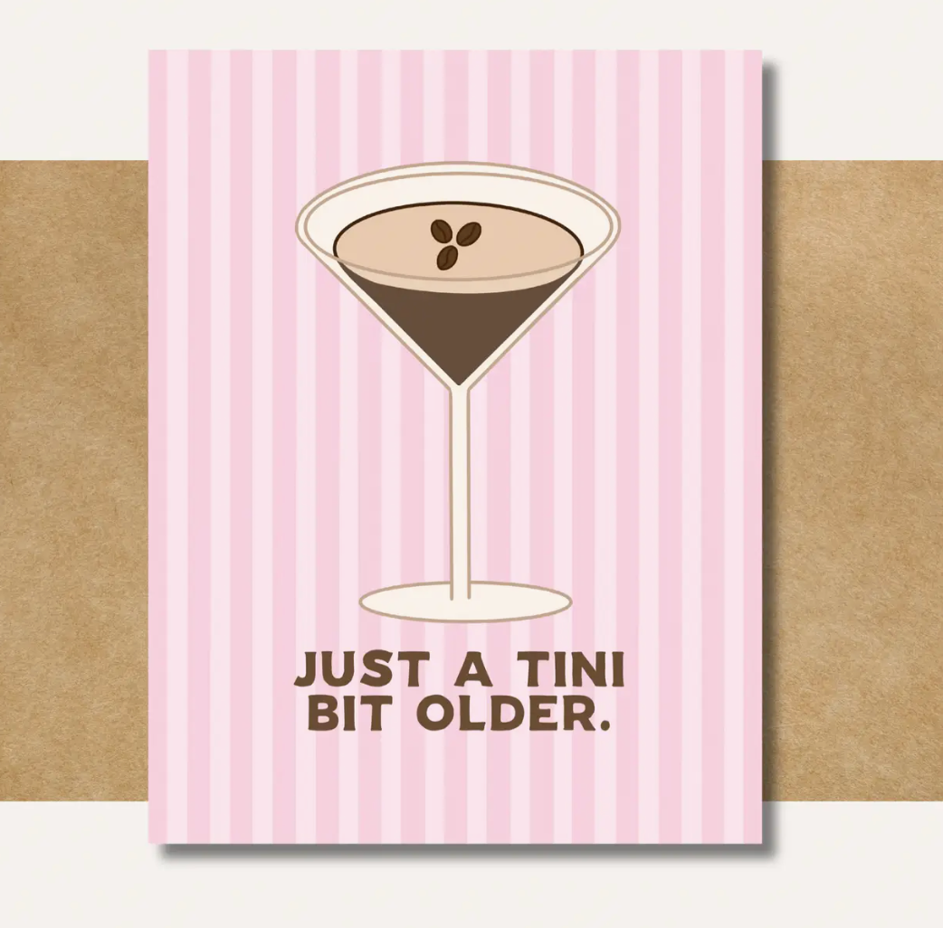 Martini Birthday Card