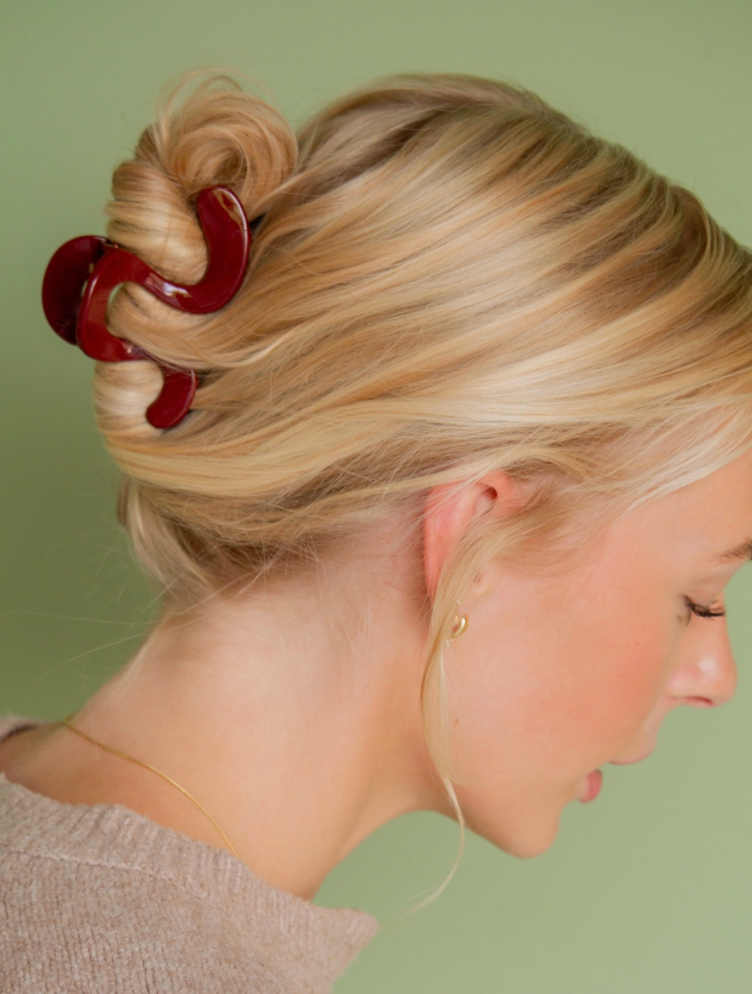 Magenta Swirl Claw Clip