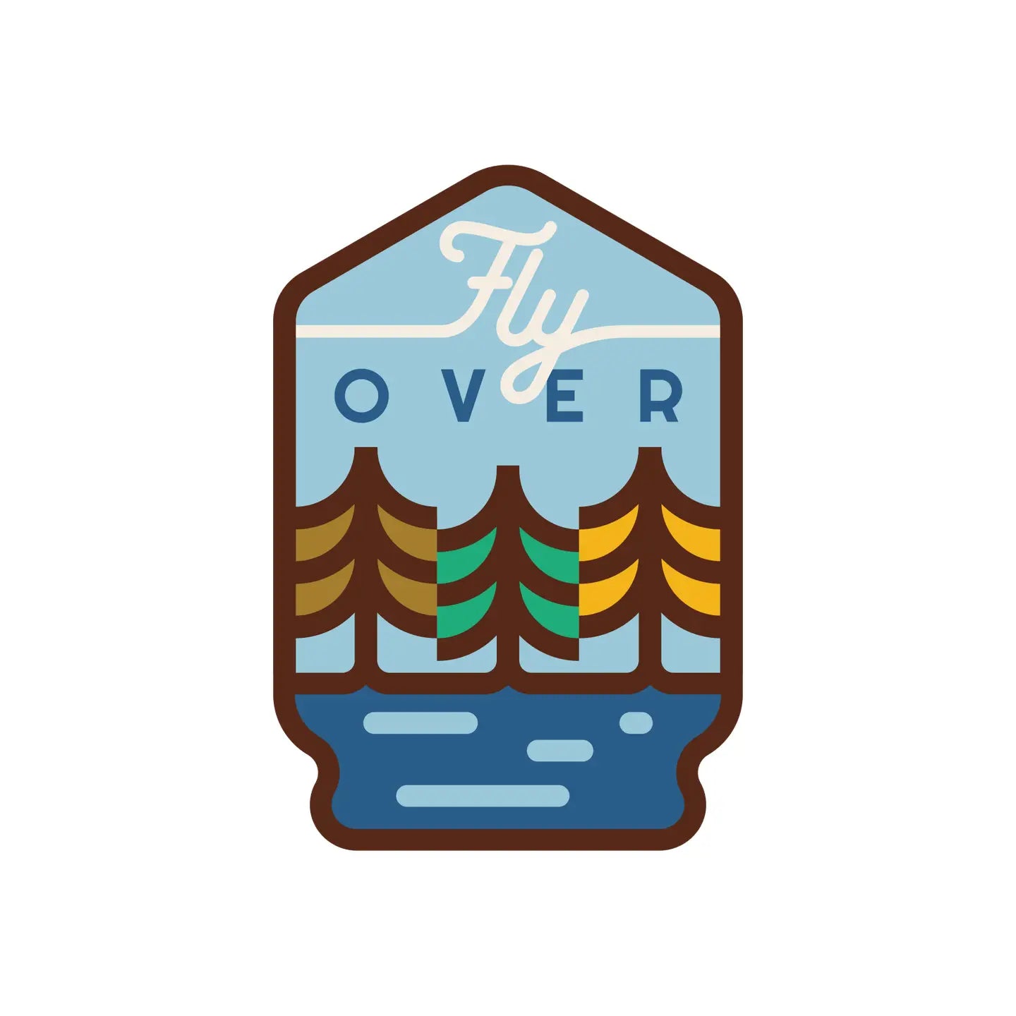 Fly Over Pine Trees Sticker