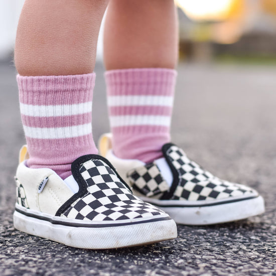 Mini Signature Pink Stripe Sock