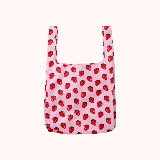 Strawberry Foldable Nylon Tote