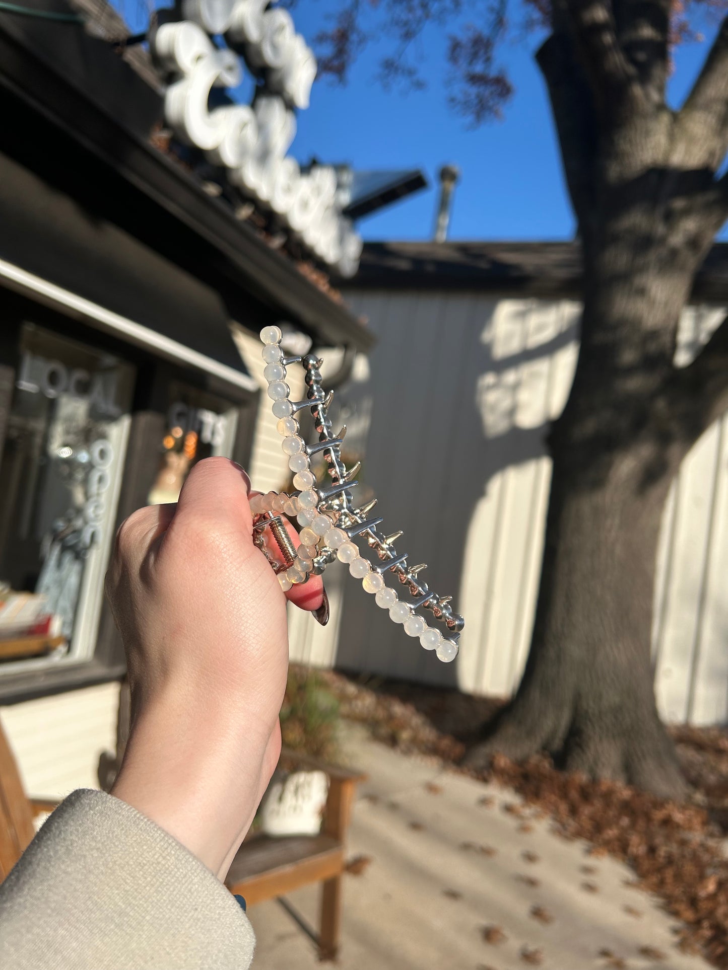 Glitter Pearl Hair Clip