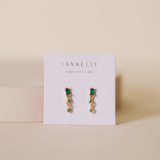 Mini Baguette Drop Earrings