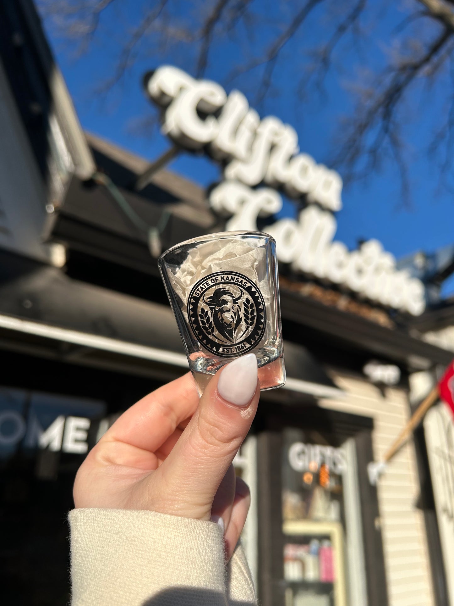 Bison Kansas Shot Glass