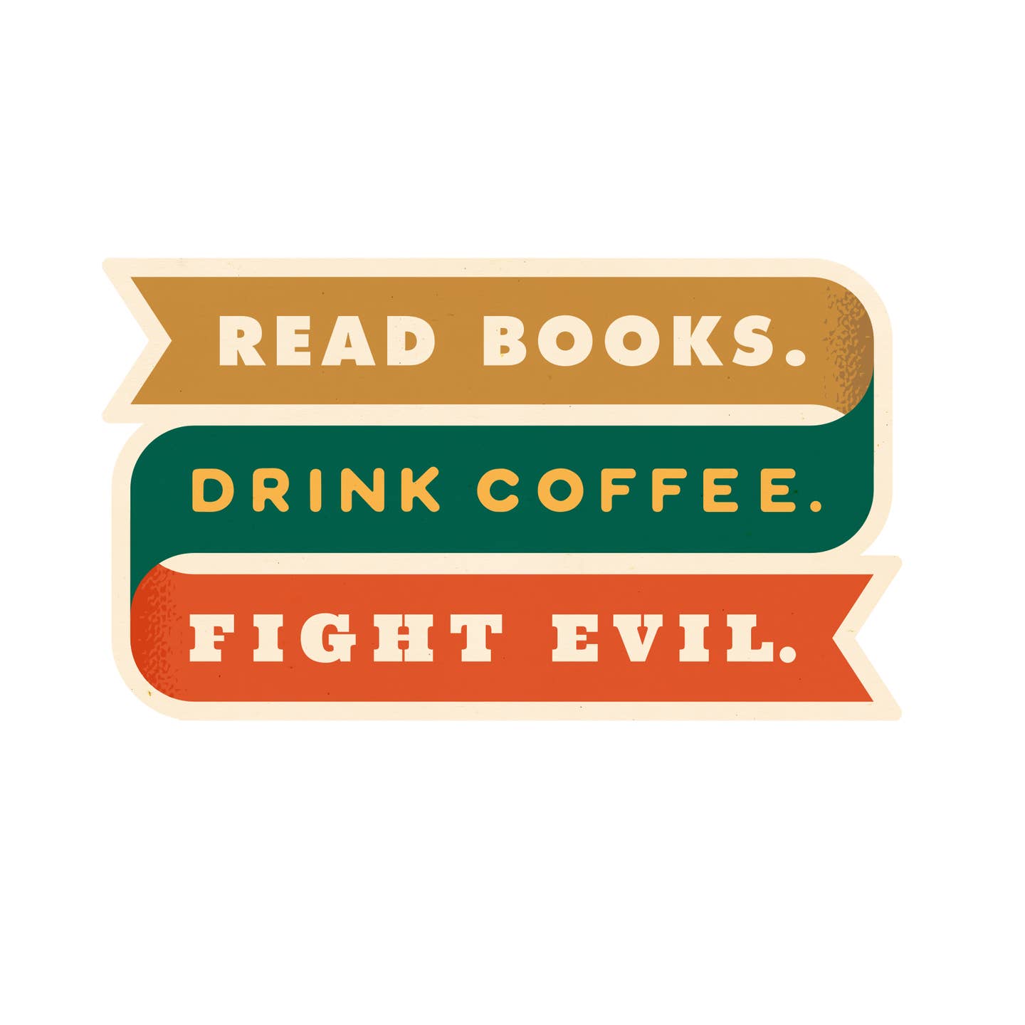 Read Drink Fight Sticker