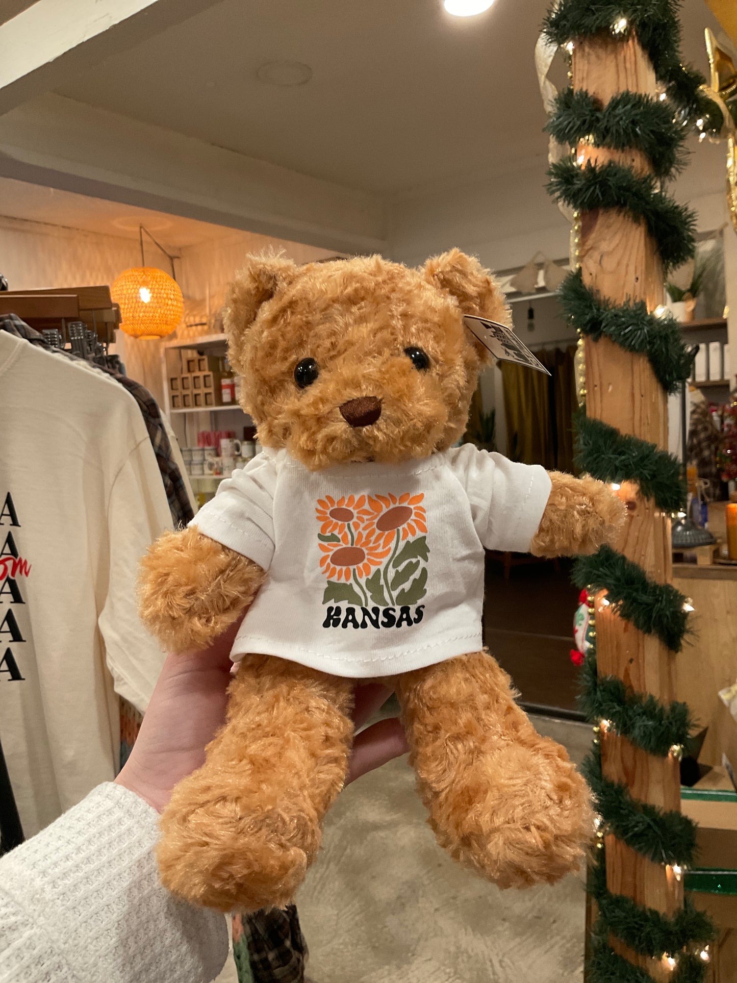 Orange Sunflowers Tshirt Stuffed Bear