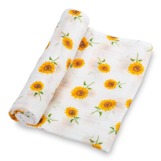 Sunflower Fields Baby Muslin Swaddle