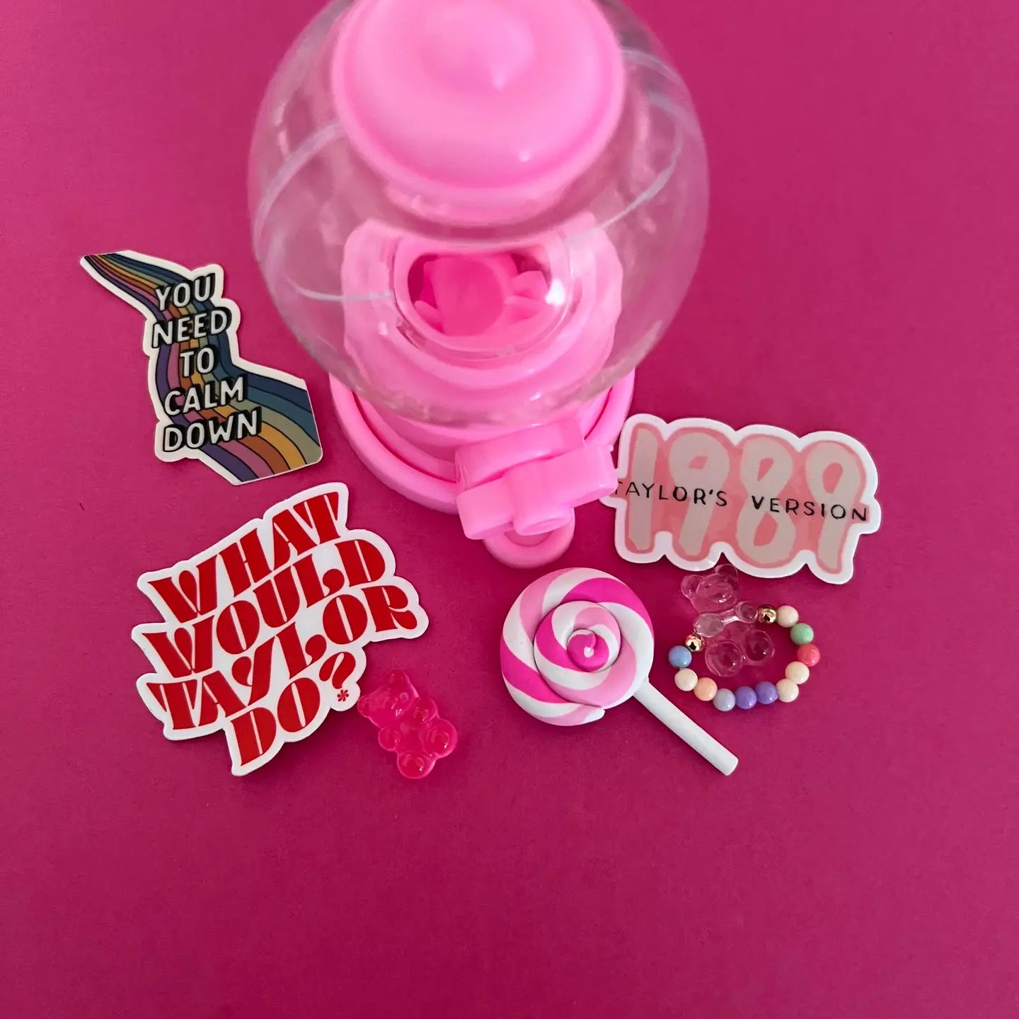 Bubble Gum Machine Taylor Mini Sticker Gift