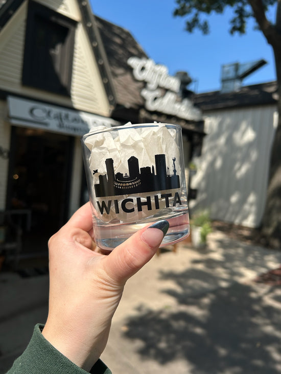 Wichita Skyline Whiskey Glass