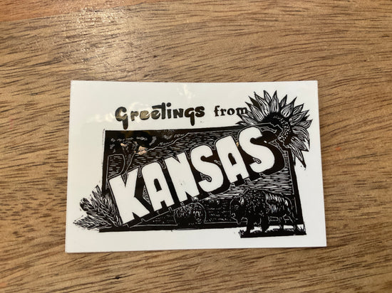 Greetings From Kansas Sticker