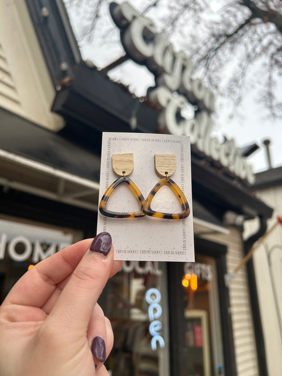 Triangle Tortoise Earrings