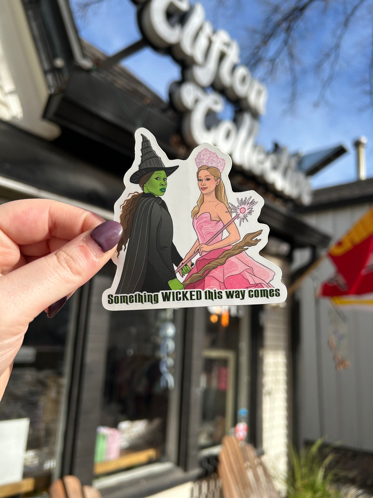 Something Wicked This Way Comes Wicked Die Cut Sticker