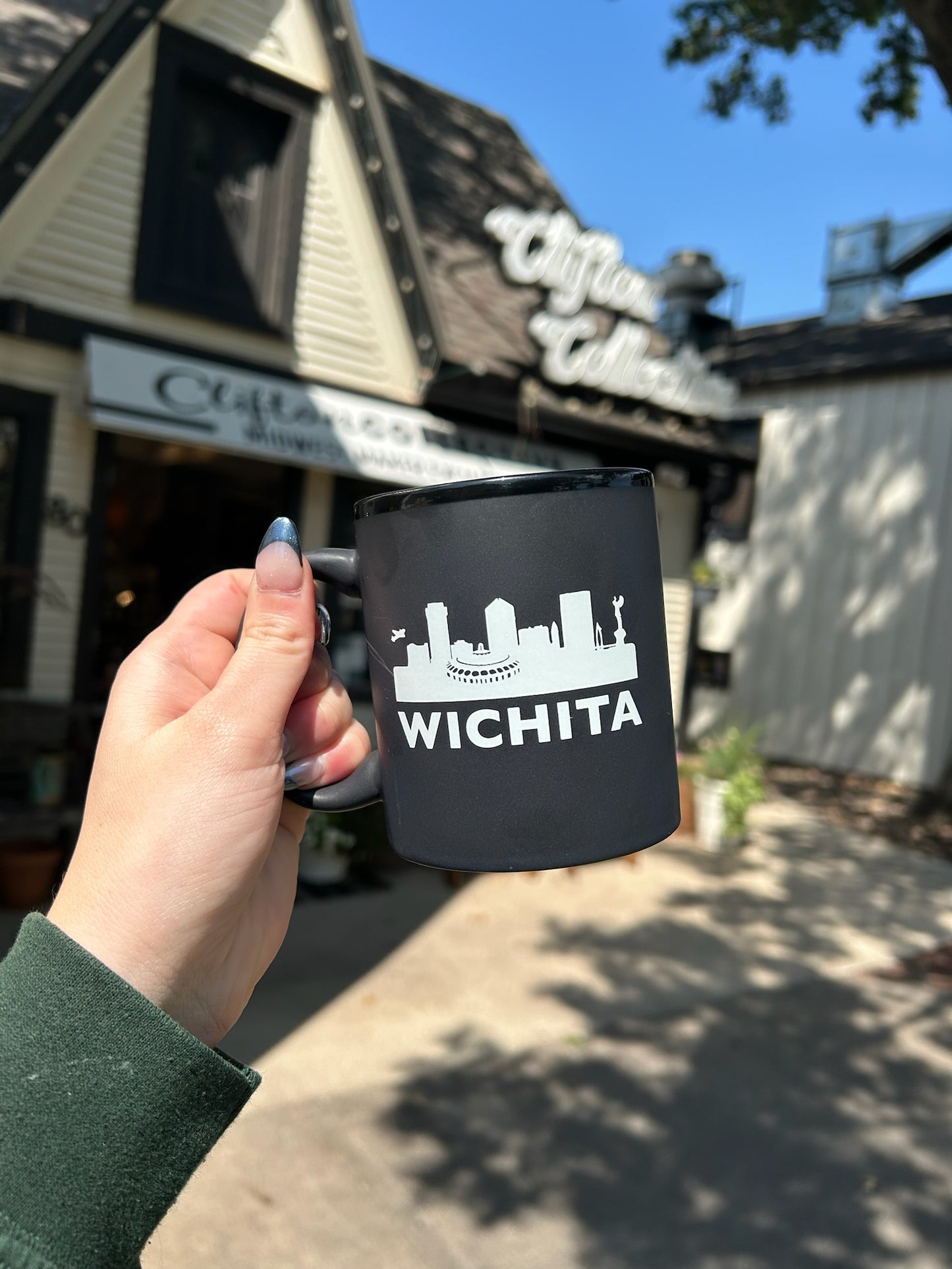 Wichita Skyline Black Mug