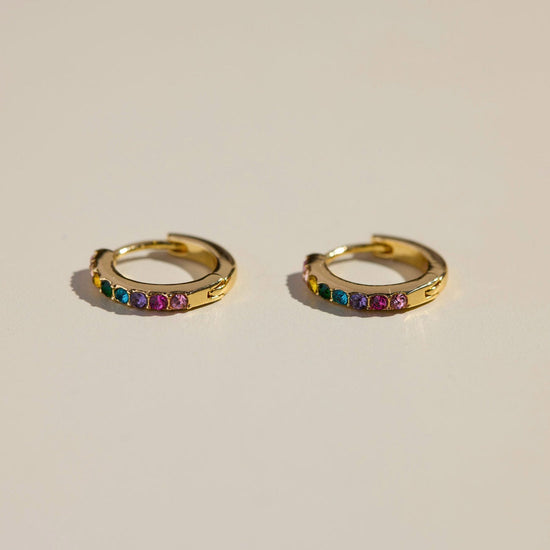 Rainbow Pave Huggies