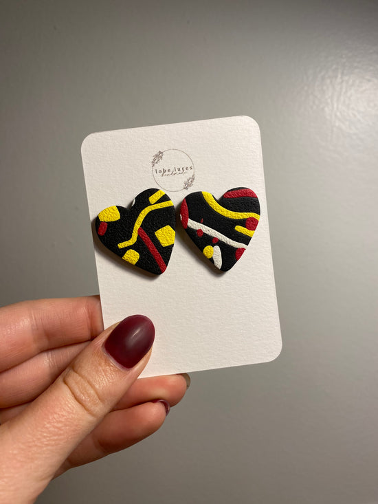 KC Heart studs