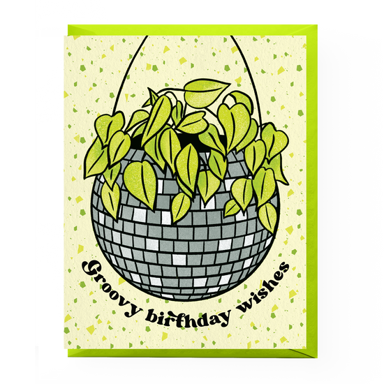 Disco Planter Birthday Card