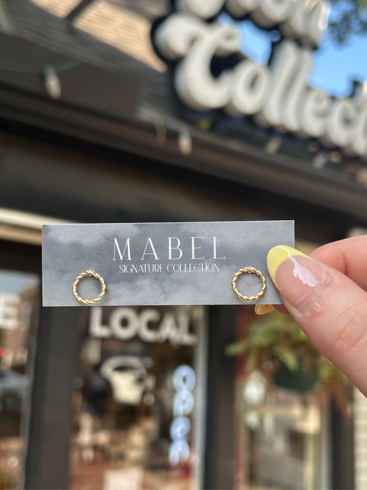 Braided Gold Circle Earrings