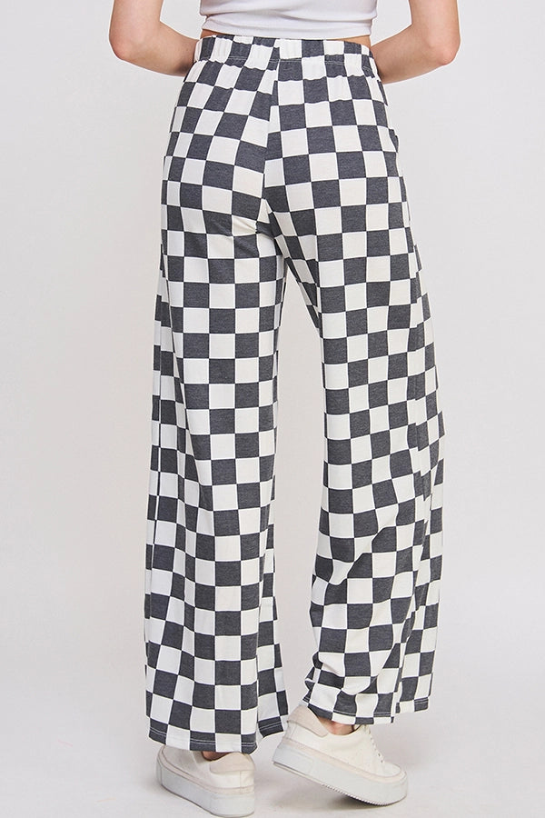 End Game High Waist Checkered Pants