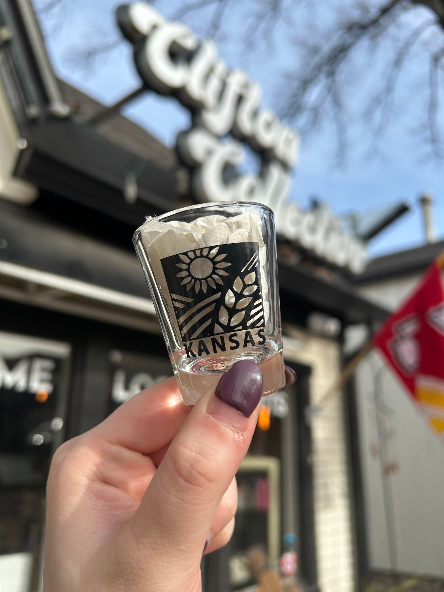 Kansas Sunflower Wheat Shot Glass