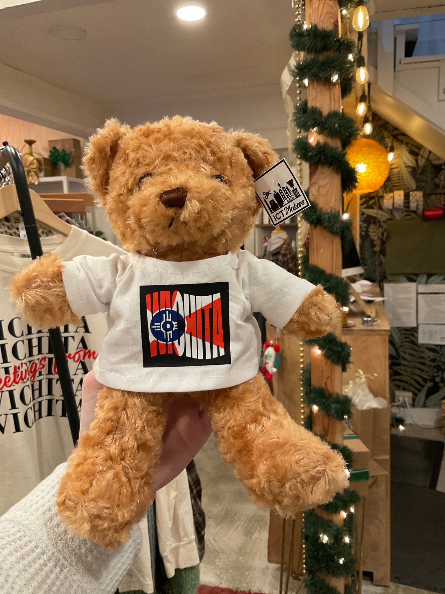 Wichita Flag Tshirt Stuffed Bear