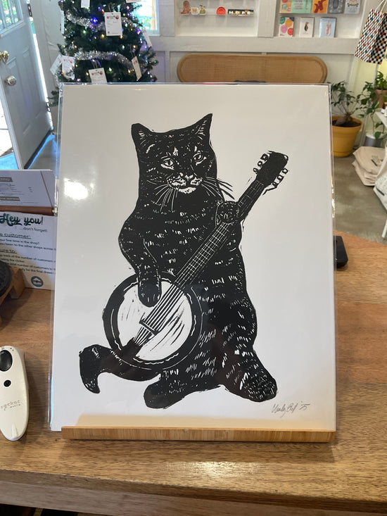 Banjo Cat Print