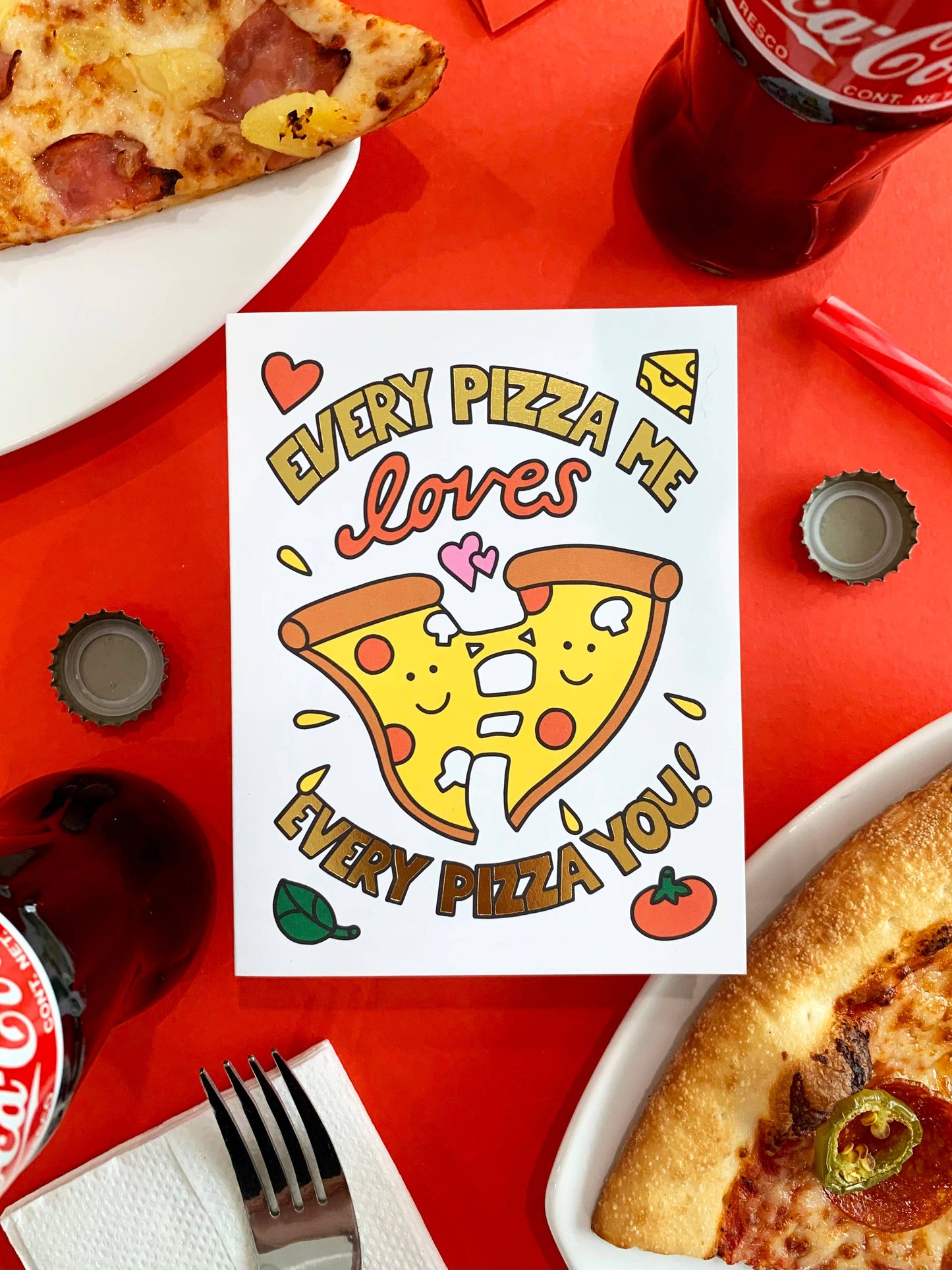 Pizza Love Valentine's Day Card