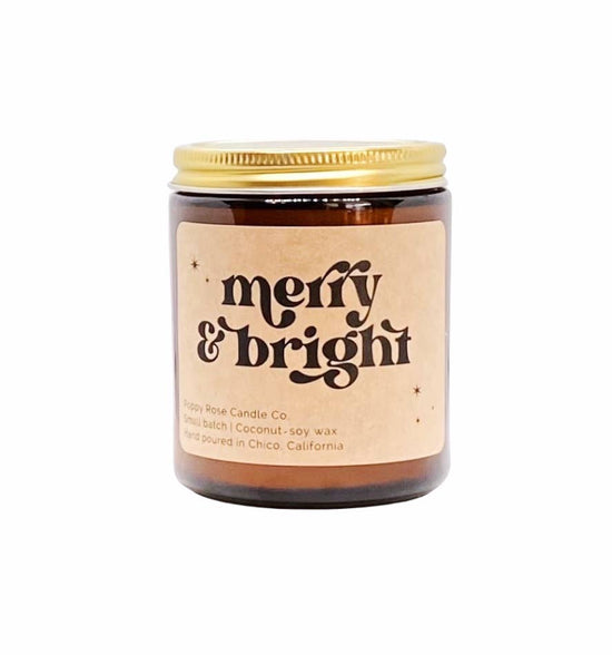 Merry & Bright Holiday Christmas Candle