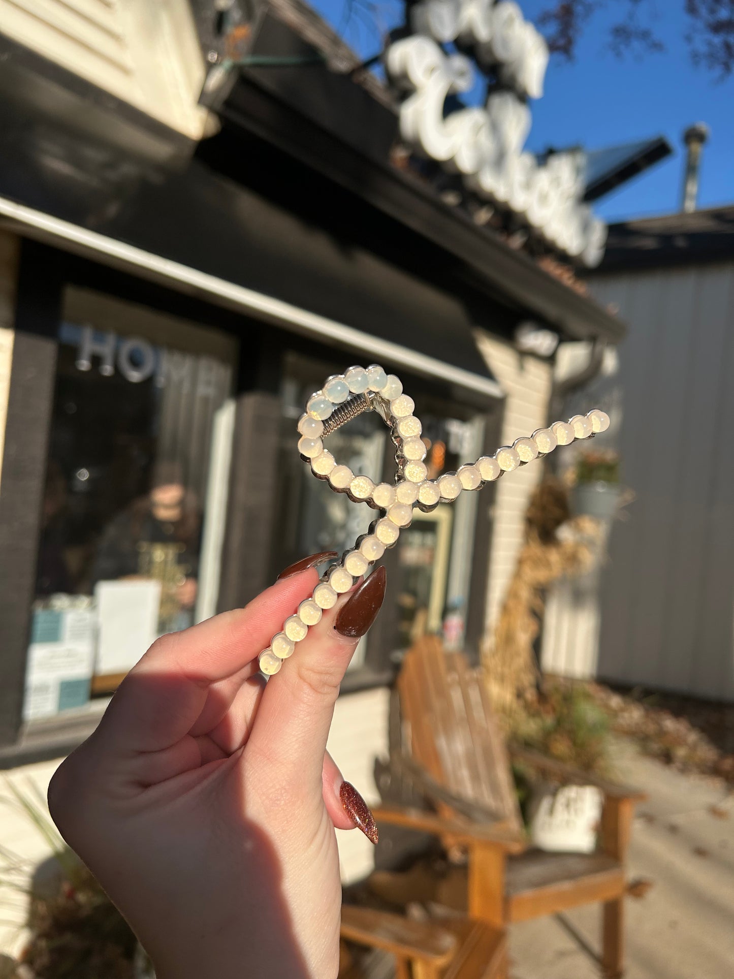 Glitter Pearl Hair Clip