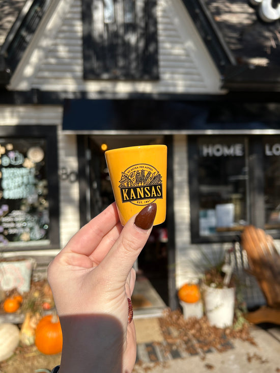 Kansas Wheat Gold Shot Glass