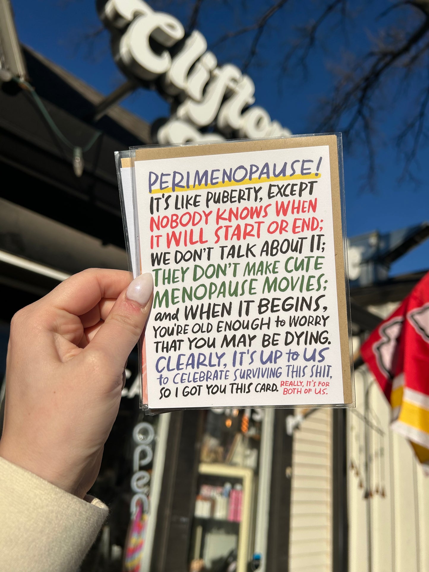 Perimenopause Greeting Card