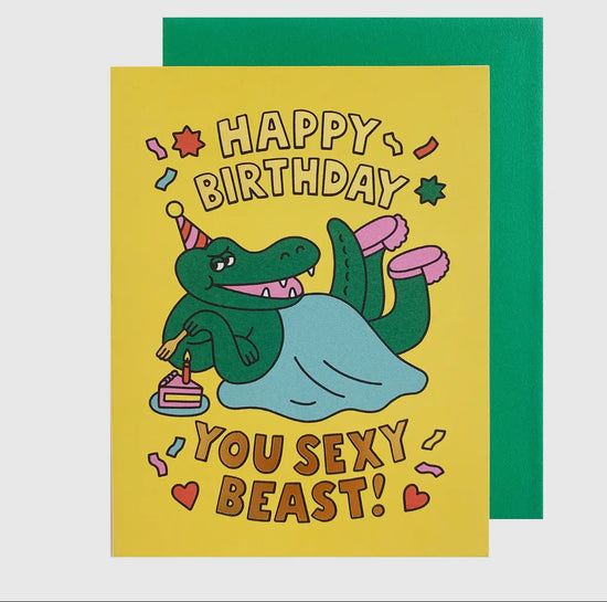 Happy Birthday You Sexy Beast Card