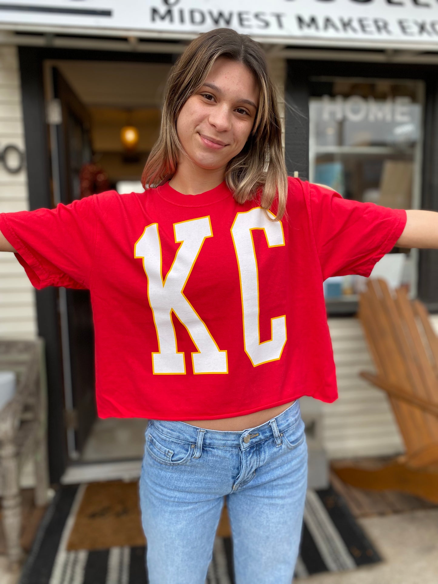 1KC Red Cropped Tee