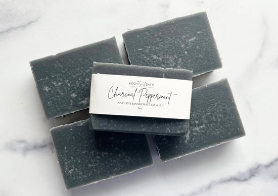 Load image into Gallery viewer, Activated Charcoal Peppermint | Essential Oil Artisan Soap | Facial Soap
