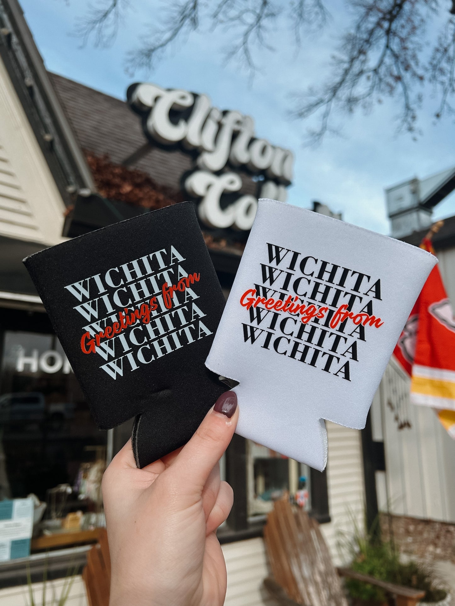 Greetings From Wichita Stacked Drink Sleeve