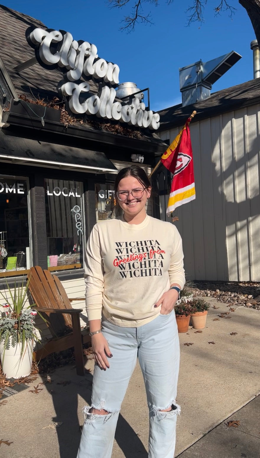 PREORDER Stacked Greetings From Wichita Tee