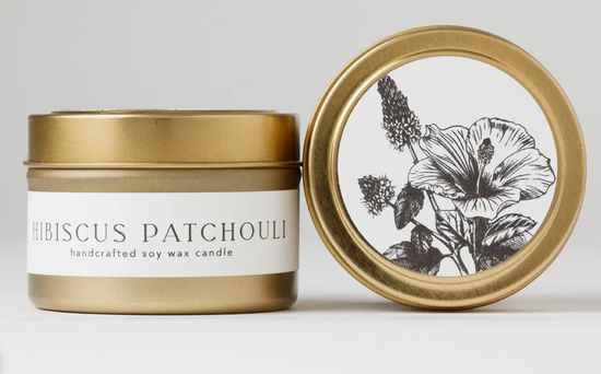 Hibiscus + Patchouli : Travel Tin Candle