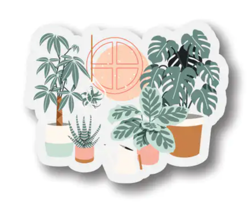 One More Plant Clear Sticker