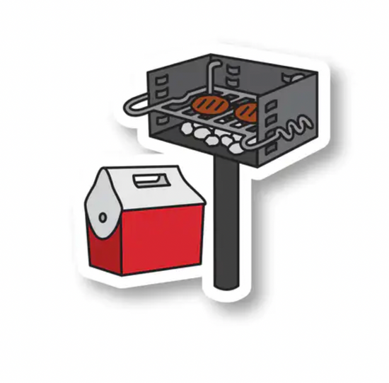 Load image into Gallery viewer, At the Park Grillin&amp;#39; and Chilin&amp;#39; Sticker
