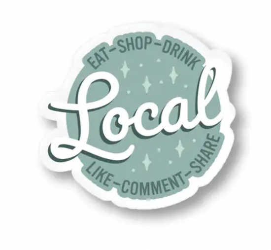 Support Local Clear Sticker