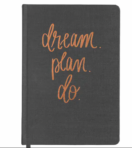 Dream, Plan, Do Fabric Journal