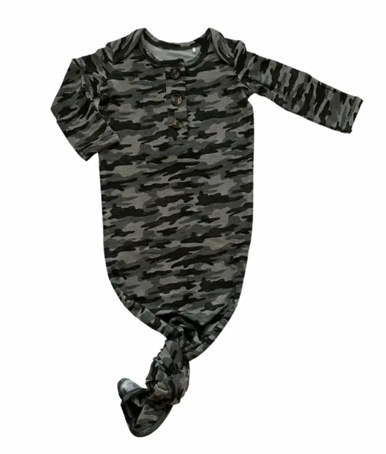 Camo Knotted Baby Gown