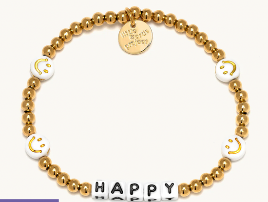 Happy Gold Little Words Bracelet