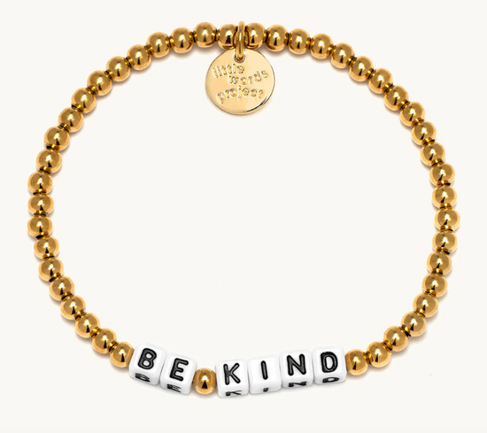 Be Kind Gold Little Words Bracelet