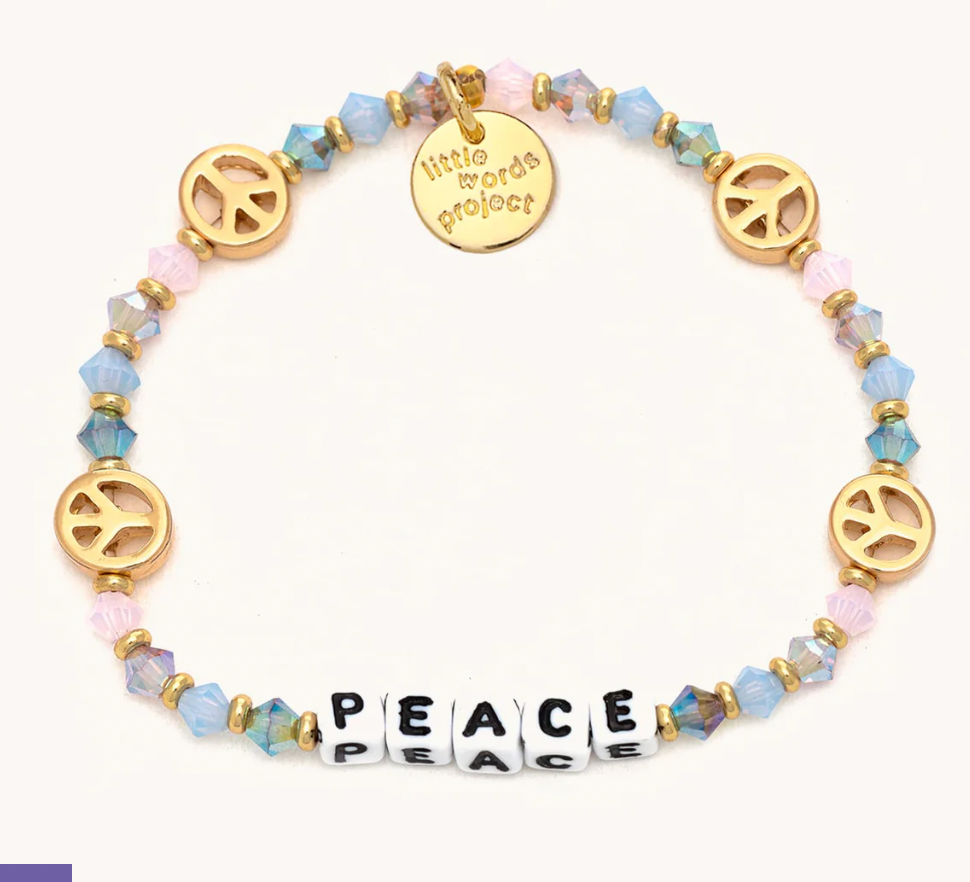 Peace Lucky Symbols Little Words Bracelet